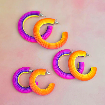 Sunset Ombre Hoops