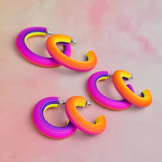 Sunset Ombre Hoops