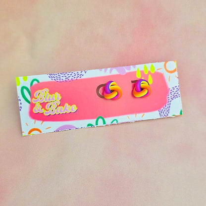 Sunset Mini Knot Studs