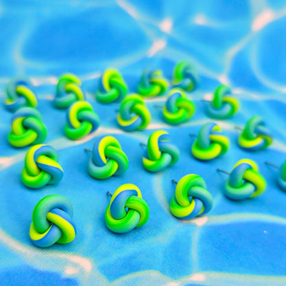 Blue Lagoon Mini Knot Studs