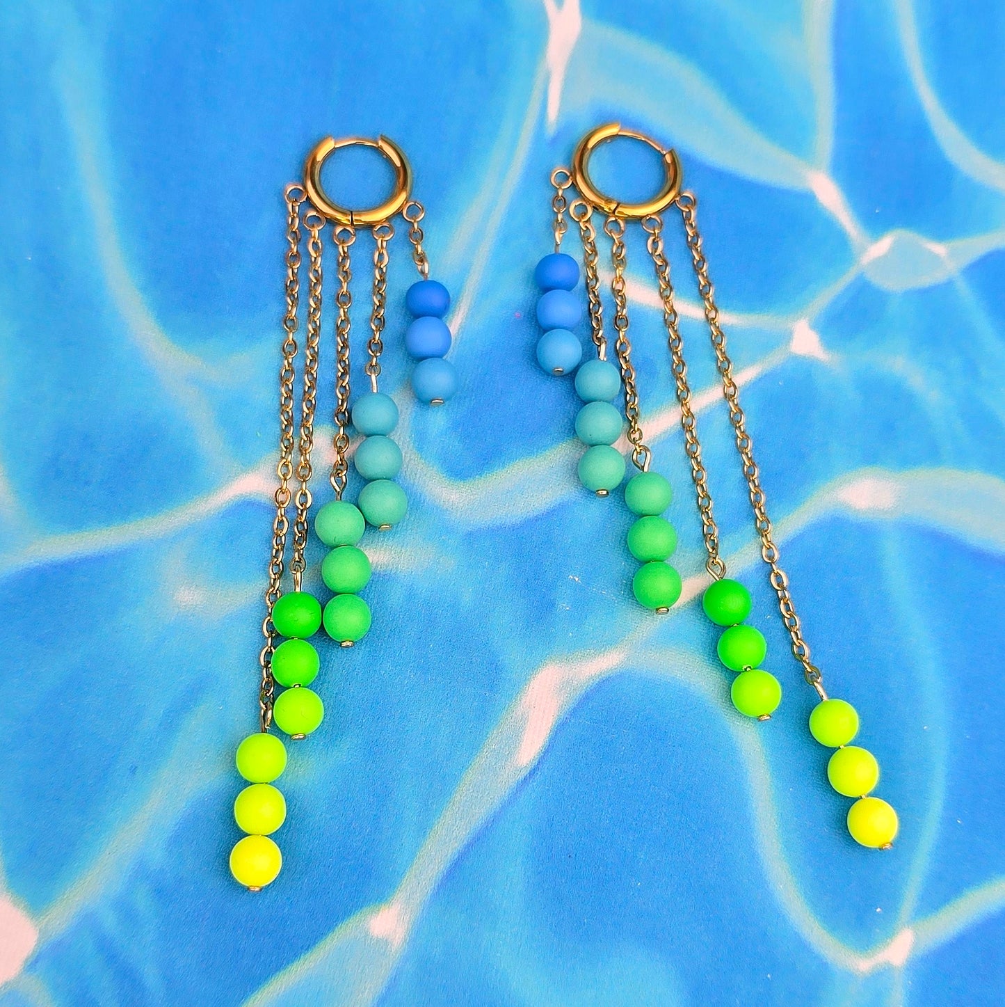 Blue Lagoon 5 Drop Dangles