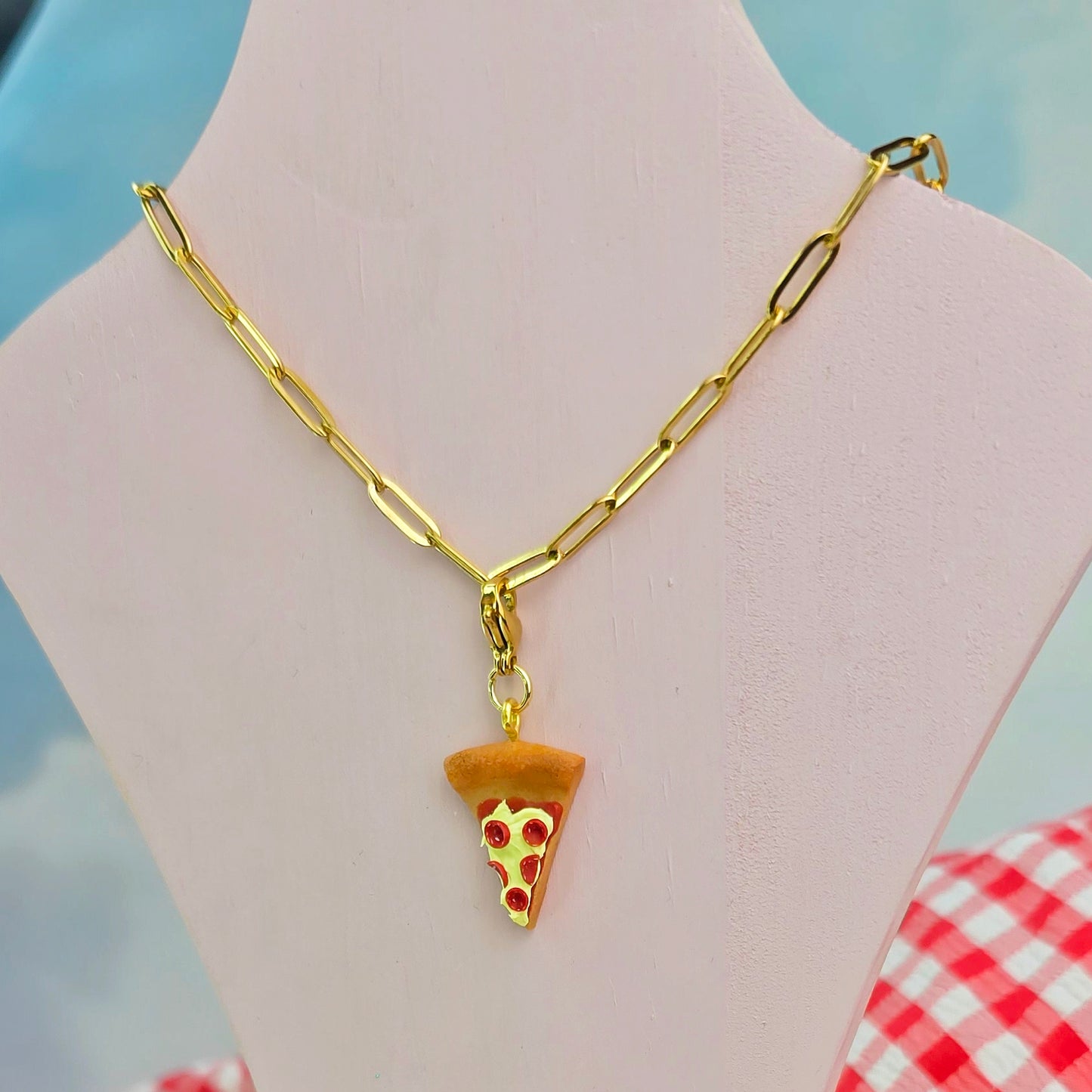 Pizza Necklace Charm (Charm Only)