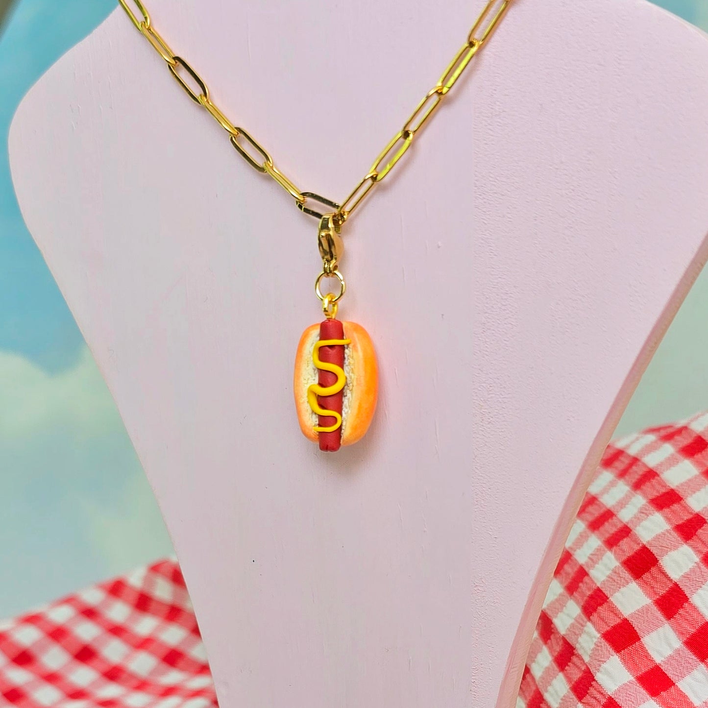 Hot Dog Necklace Charm (Charm Only)