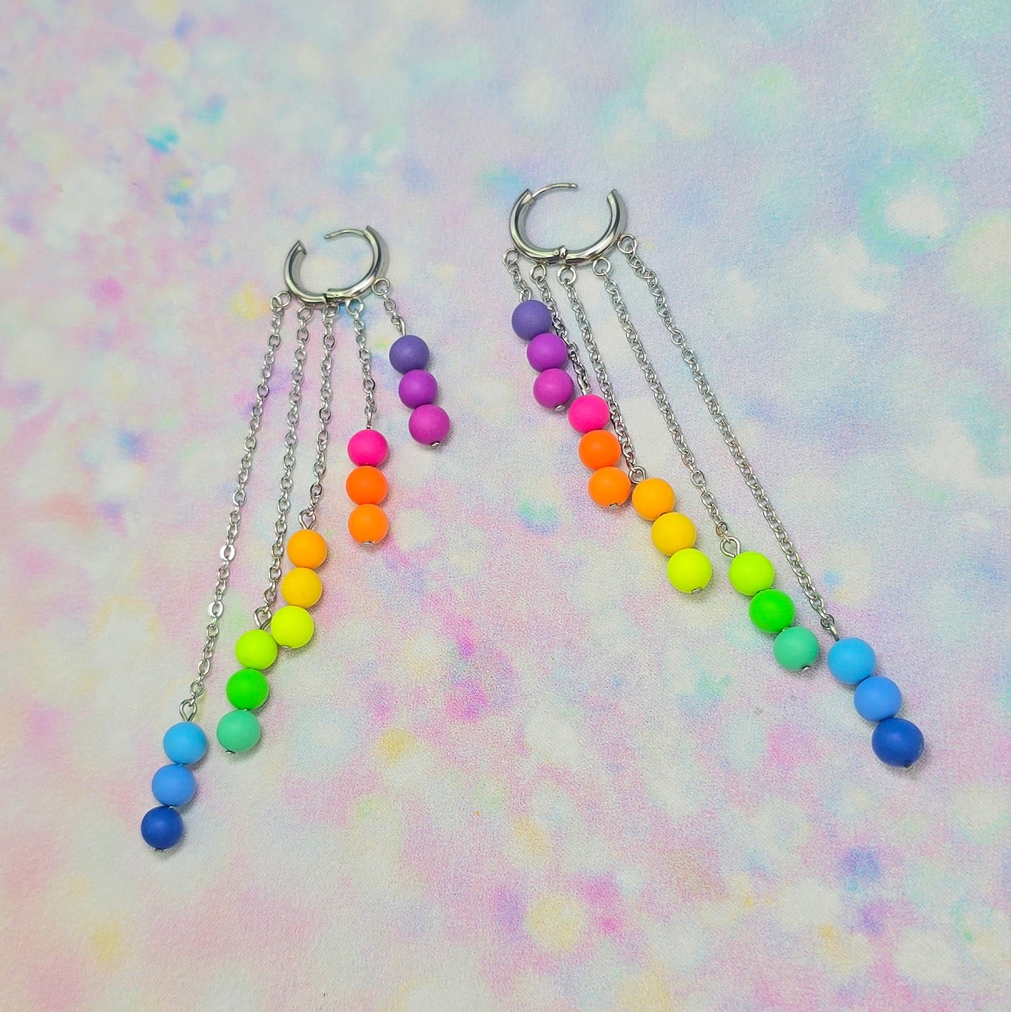 Neon Bouquet 5 Drop Dangles