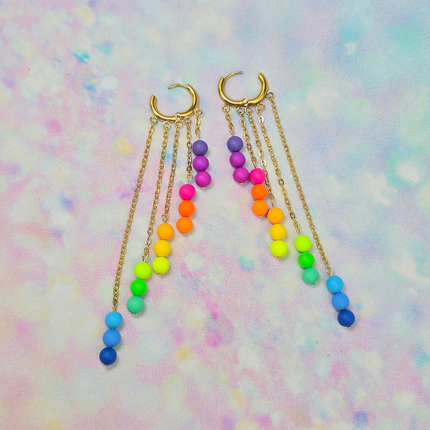 Neon Bouquet 5 Drop Dangles