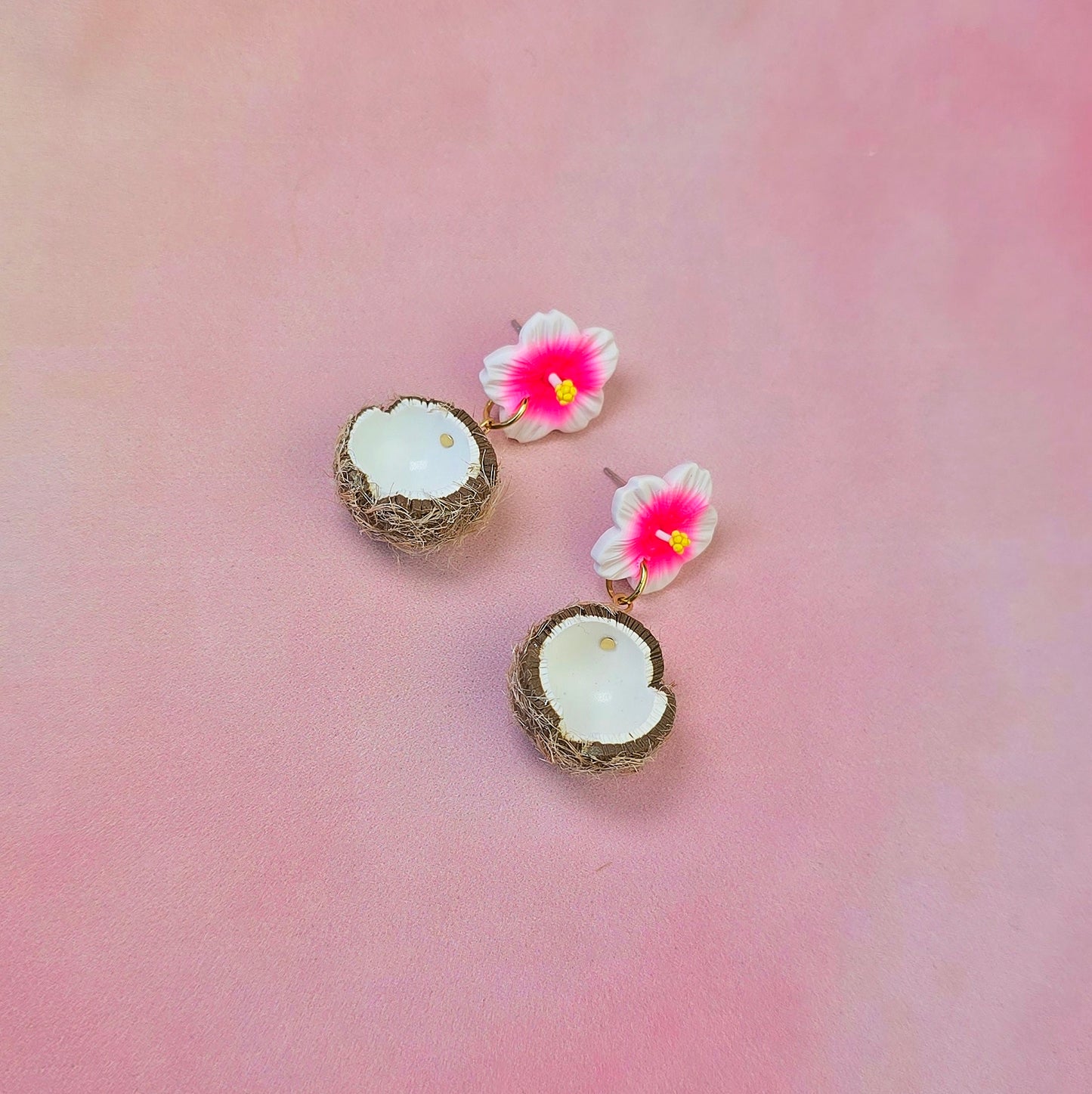 Coconut and Hibiscus Dangles