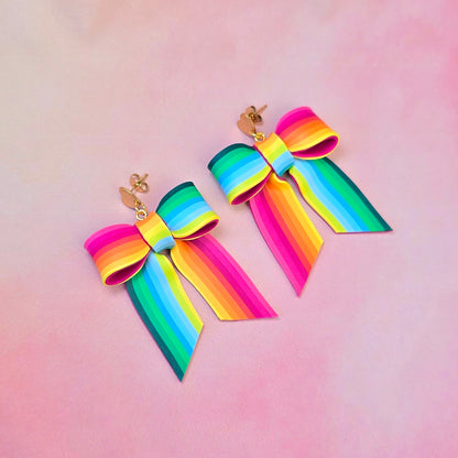 Hawaiian Sunrise Large Bow Dangles