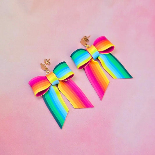 Hawaiian Sunrise Large Bow Dangles