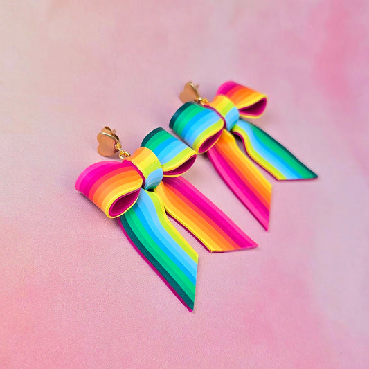 Hawaiian Sunrise Large Bow Dangles