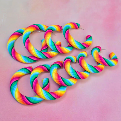 Hawaiian Sunrise Twisted Hoops