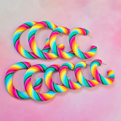 Hawaiian Sunrise Twisted Hoops