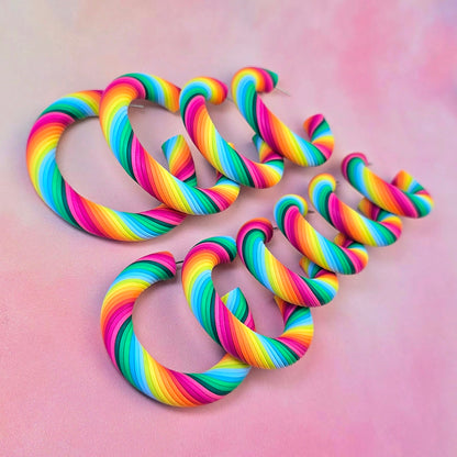 Hawaiian Sunrise Twisted Hoops