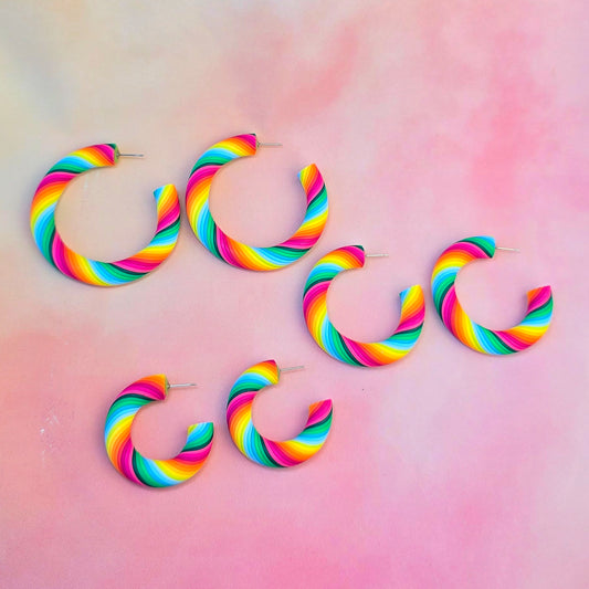 Hawaiian Sunrise Twisted Hoops