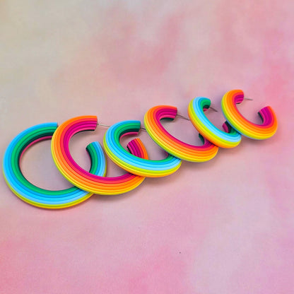 Hawaiian Sunrise Ombre Hoops