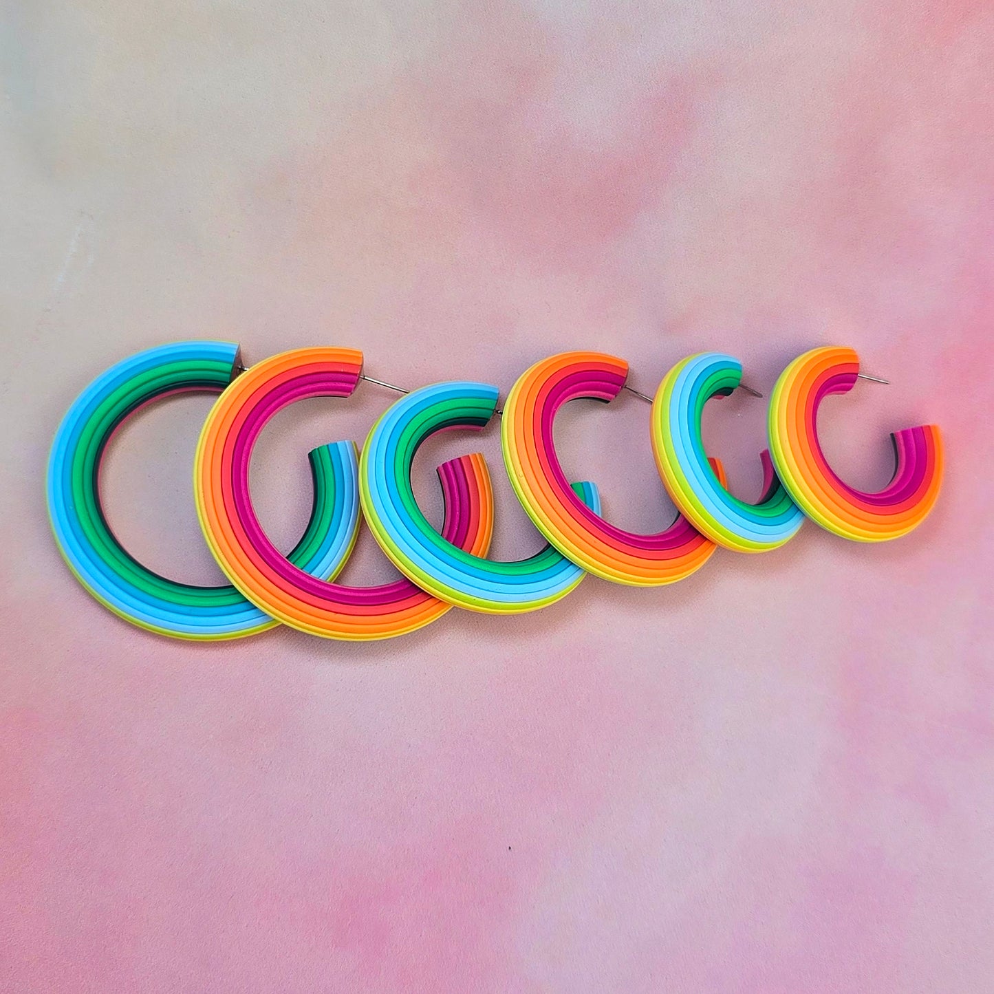 Hawaiian Sunrise Ombre Hoops