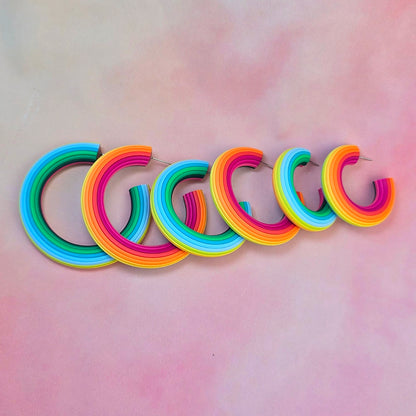 Hawaiian Sunrise Ombre Hoops