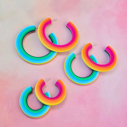 Hawaiian Sunrise Ombre Hoops