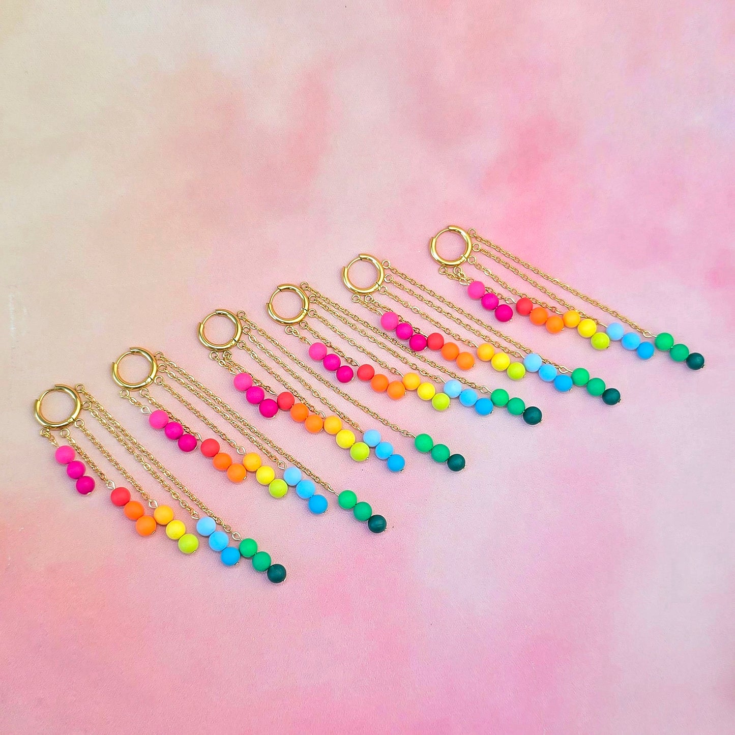 Hawaiian Sunrise 5 Drop Dangles