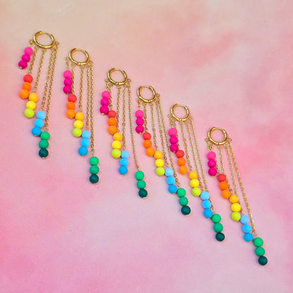 Hawaiian Sunrise 5 Drop Dangles