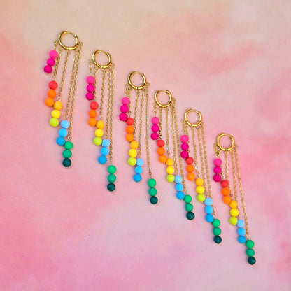 Hawaiian Sunrise 5 Drop Dangles