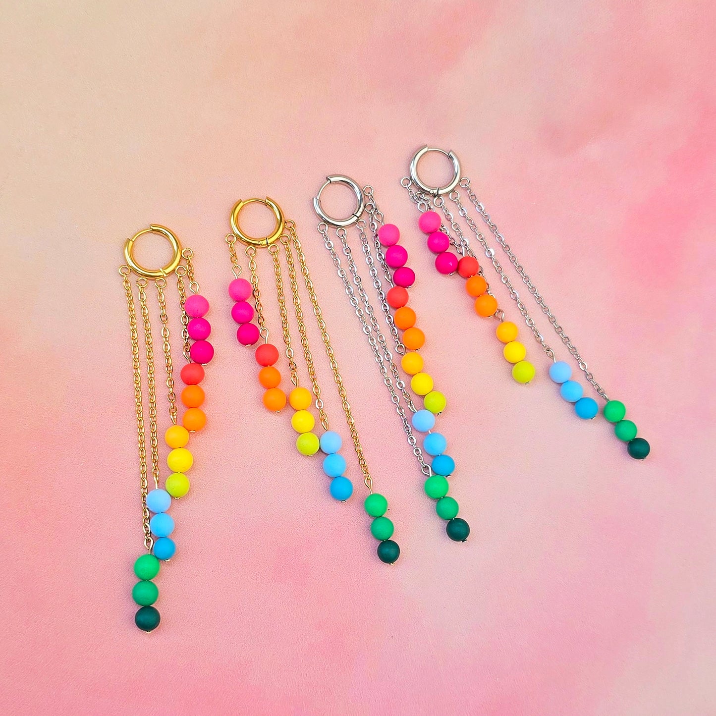 Hawaiian Sunrise 5 Drop Dangles