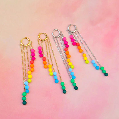 Hawaiian Sunrise 5 Drop Dangles