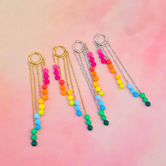 Hawaiian Sunrise 5 Drop Dangles