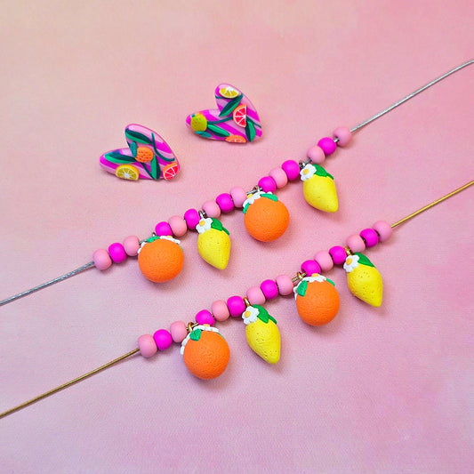 Citrus Paradise Stud & Necklace Set