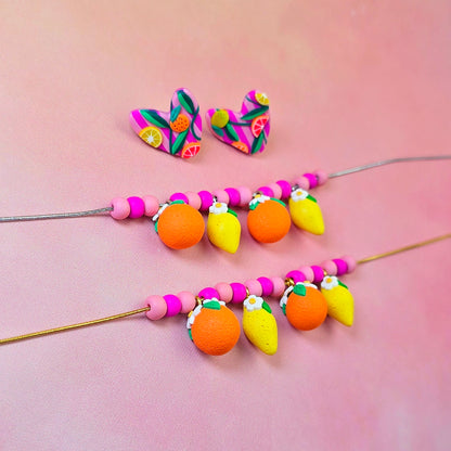 Citrus Paradise Stud & Necklace Set