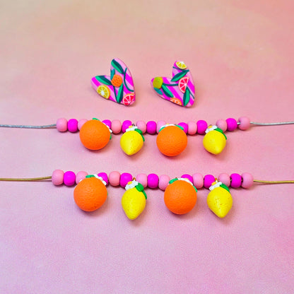 Citrus Paradise Stud & Necklace Set
