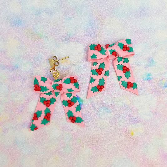 Christmas-Holly Mini Bows