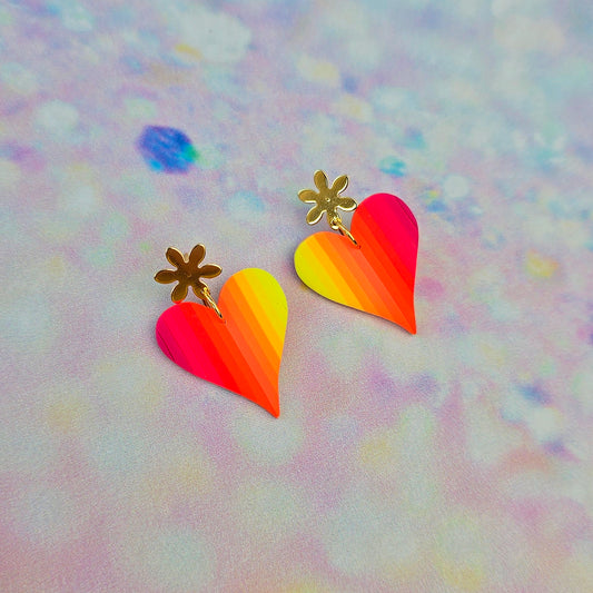 Malibu Glow Heart Dangles