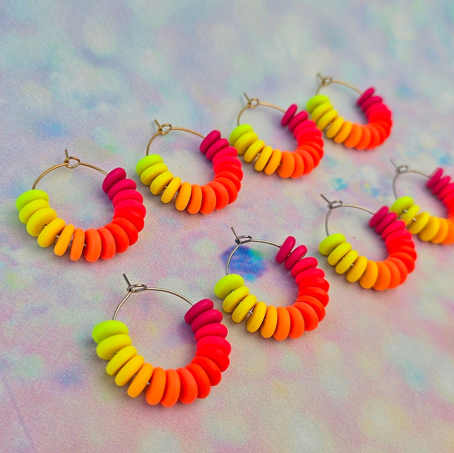 Malibu Glow Mini Beaded Hoops