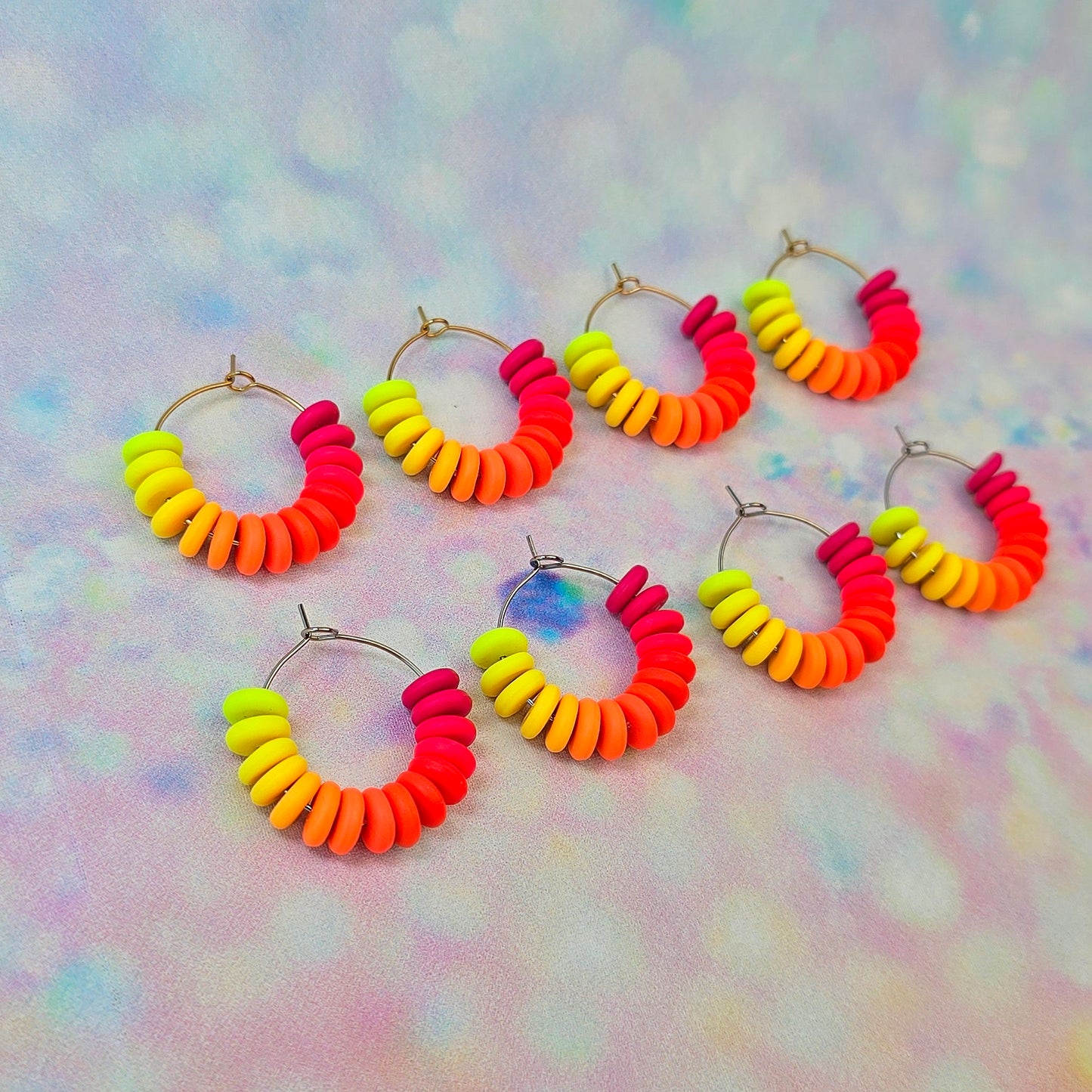 Malibu Glow Mini Beaded Hoops