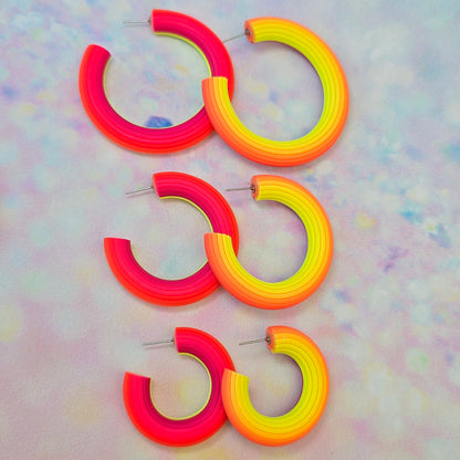 Malibu Glow Ombre Hoops