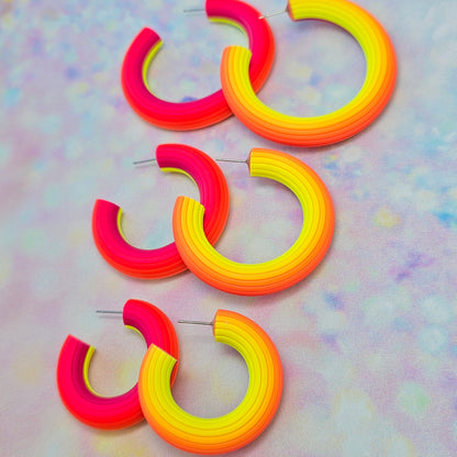 Malibu Glow Ombre Hoops