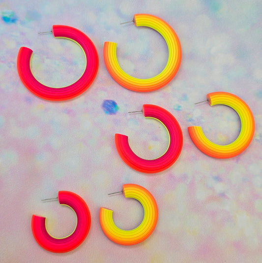 Malibu Glow Ombre Hoops