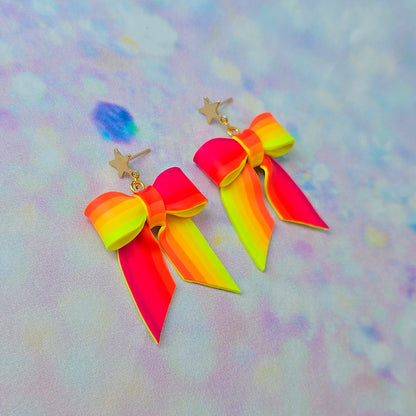Malibu Glow Mini Bow Dangles