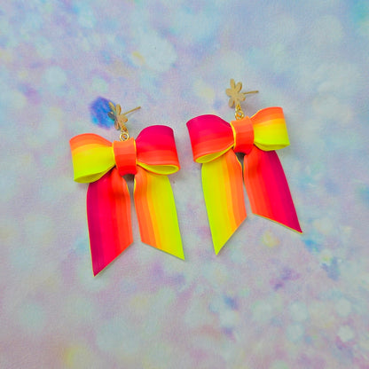 Malibu Glow Large Bow Dangles