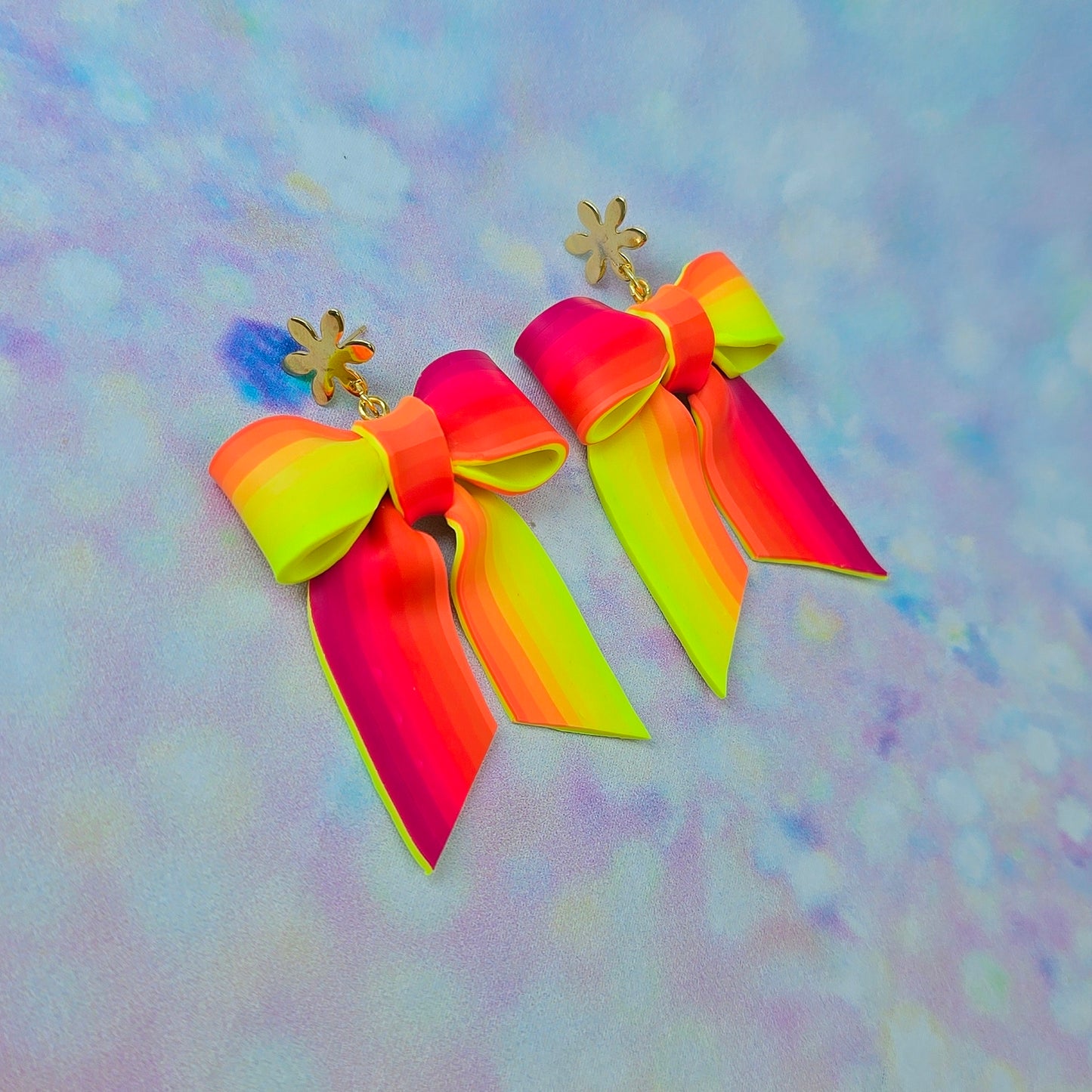 Malibu Glow Large Bow Dangles