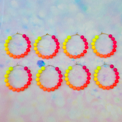 Malibu Glow Beaded Hoops
