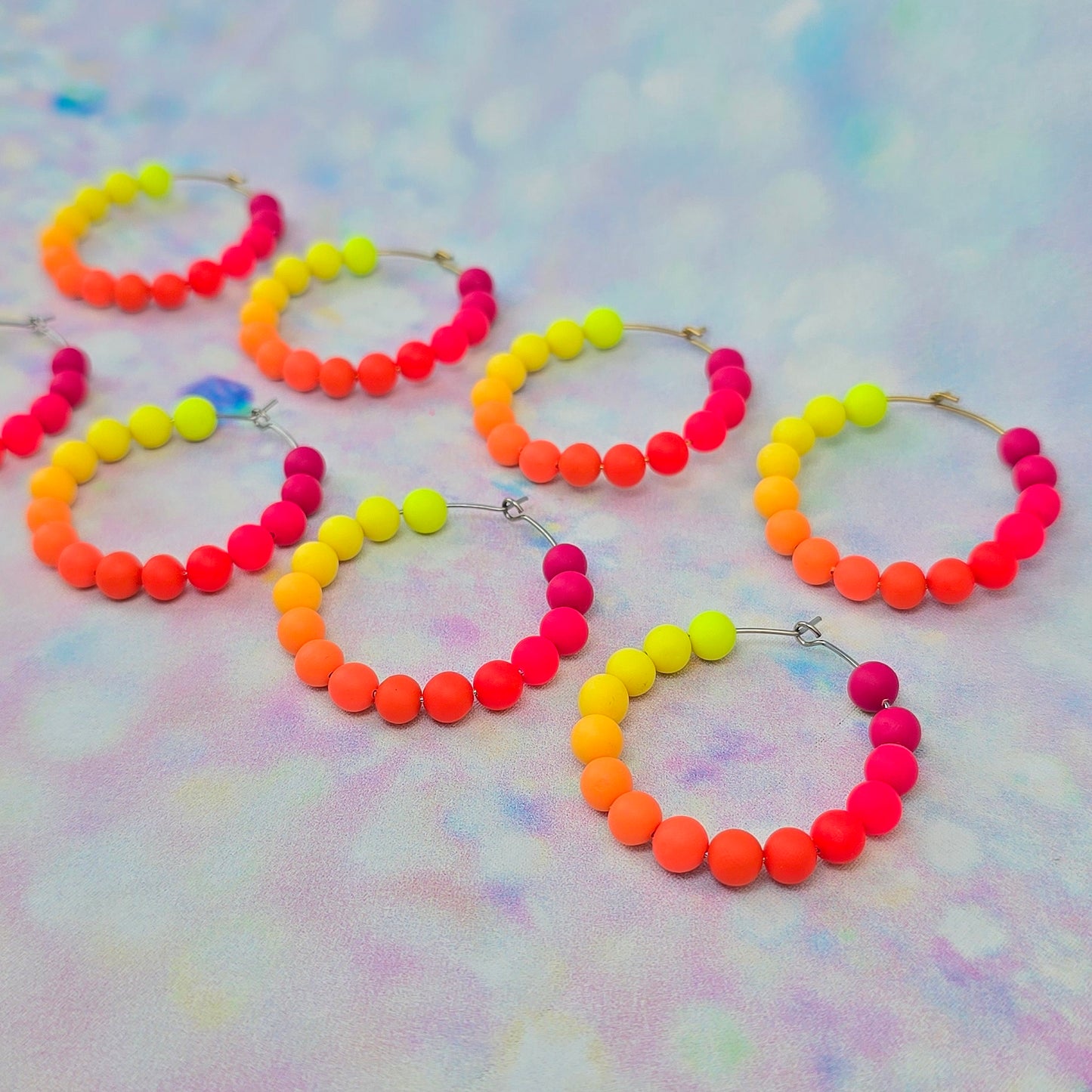 Malibu Glow Beaded Hoops