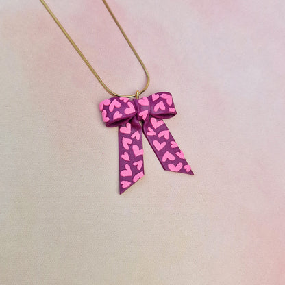 Valentine's Bow Necklaces