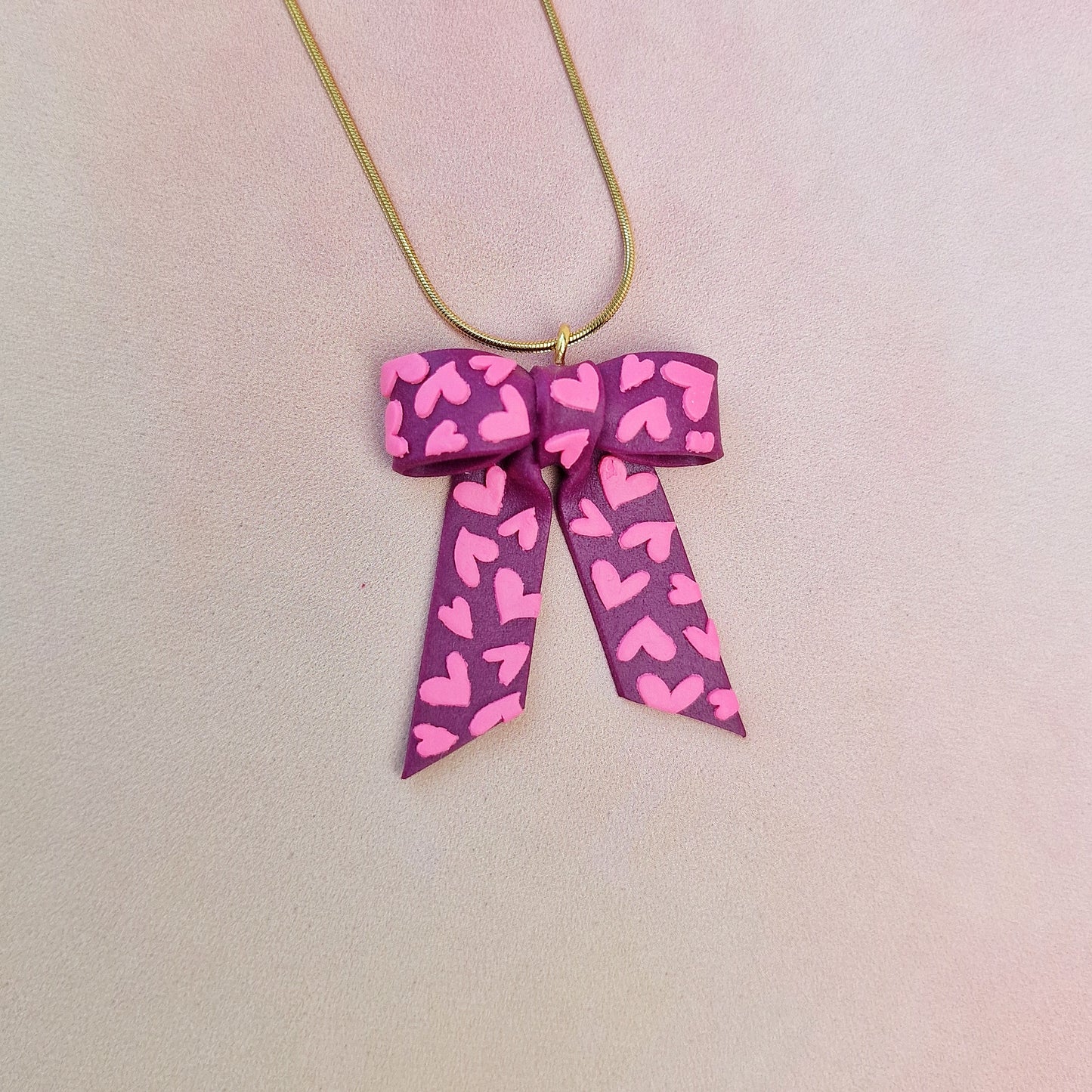 Valentine's Bow Necklaces