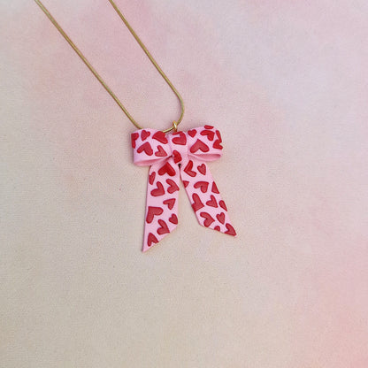 Valentine's Bow Necklaces