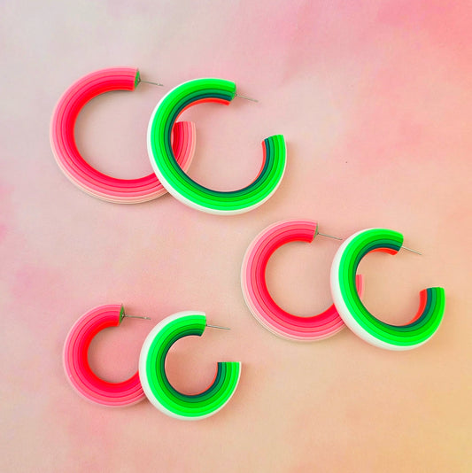 Watermelon Sugar Ombre Hoops