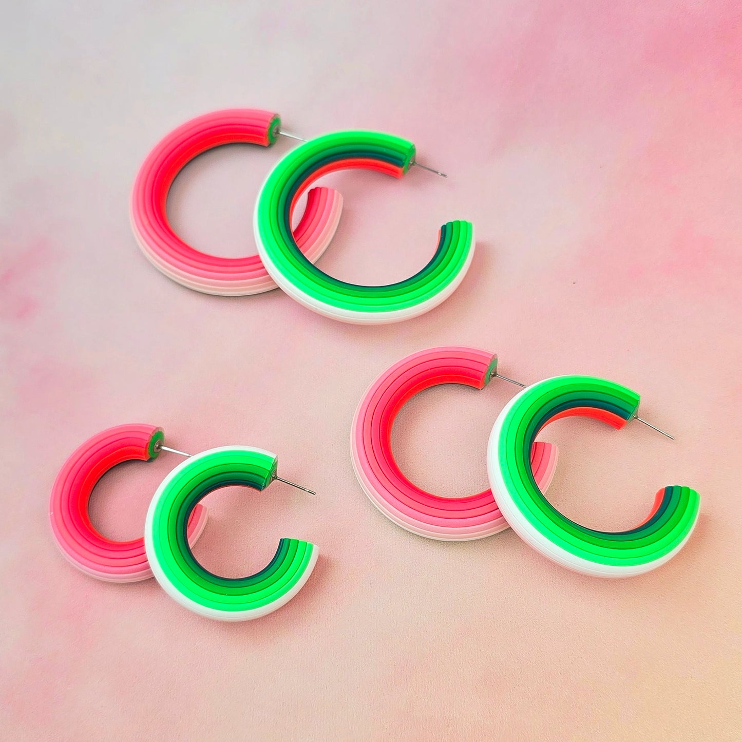 Watermelon Sugar Ombre Hoops