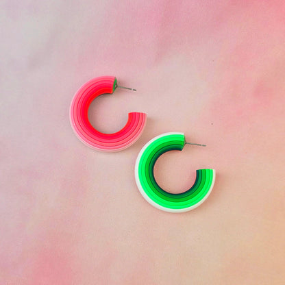 Watermelon Sugar Ombre Hoops
