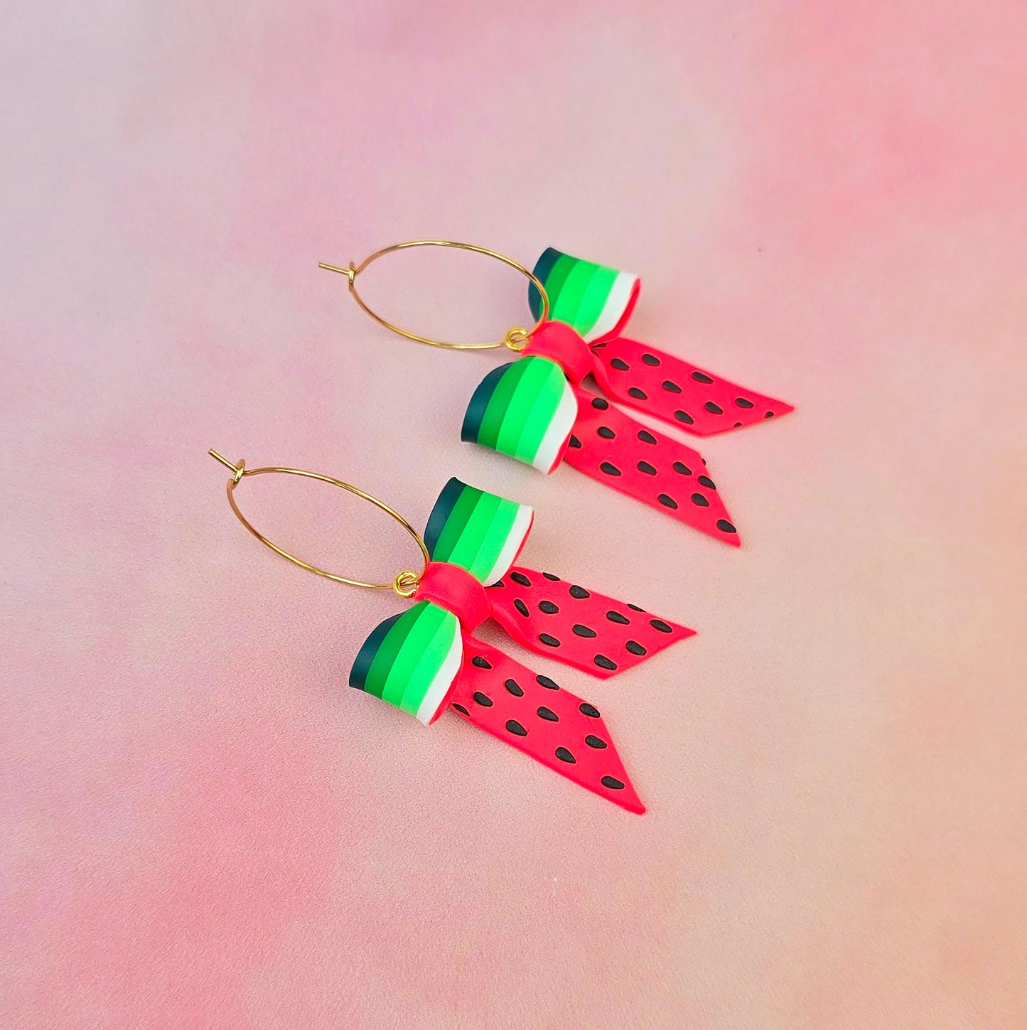 Watermelon Sugar Mini Bow Dangles