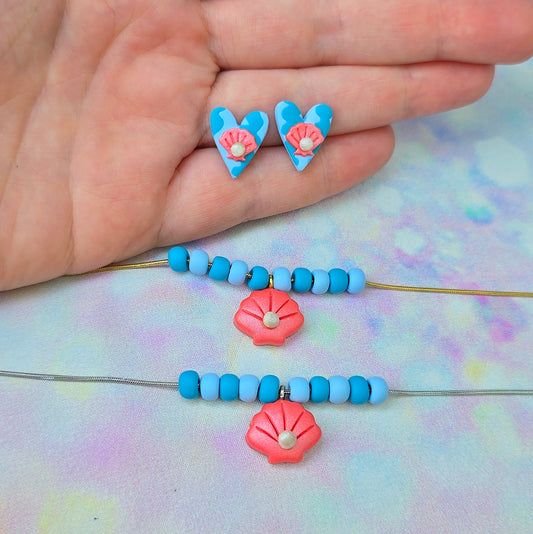 Beach Shell Stud & Necklace Set (Copy)